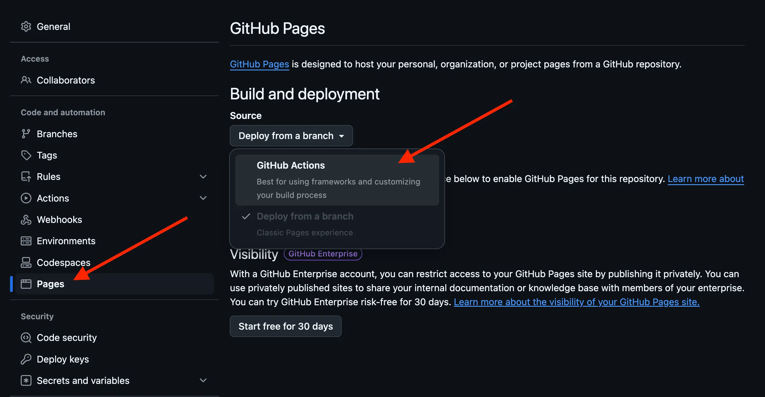 GitHub Pages Configuration